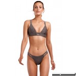 Vitamin A Women's Graphite Metallic Neutra Bralette Triangle Bikini Top Graphite Metallic B07KX86Y1H
